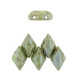 Matubo GemDuo kralen 8x5mm Luster - green-opaque white